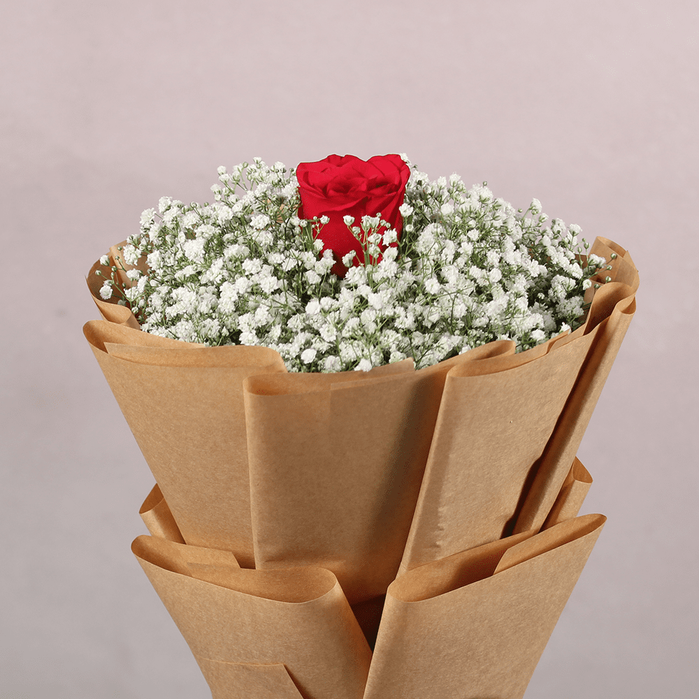 Buy or Send Gypso and Rose Bouquet Online Same Day Dubai