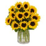 18 Sunflower in Vase JuneFlowers.com