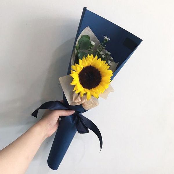 Single Flower Sunflower bouquet in India June flowers