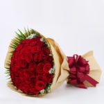 Bouquet of fantastic 50 red roses hand Bouquet from JuneFlowers.com