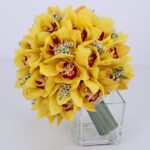 Bridal of Yellow Cymbidium Bouquet JuneFlowers.com