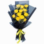 Designer Bouquet of 12 White Roses JuneFlowers.com