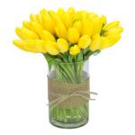Yellow tulips in a vase from JuneFlowers.com