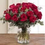 Love of 24 Red Roses in Vase JuneFlowers.com
