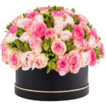 Signature Box of Pink Roses JuneFlowers.com