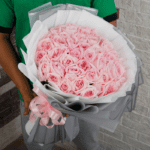 Hand Bouquet of Charismatic Pink Roses