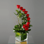 Long Lasting Love | Roses red Vase Delivery in Bangalore | order Now at JuneFlowers.com
