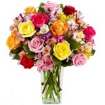 Mixed rose flowers
