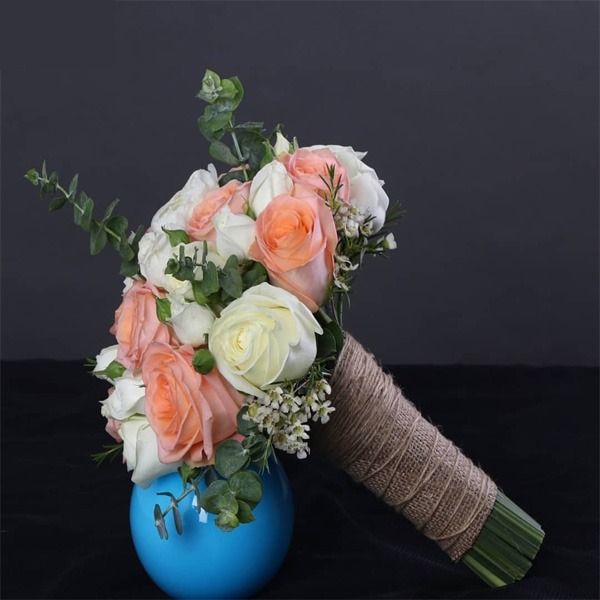 Colourful rose Bridal Bouquet Online Flowers Delivery in Bangalore