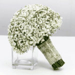 bridal bouquet gypsophila round 2dd