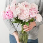 Peonies in Vase | Order Peony Bouquet Delivery in India