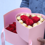 Double the heart - Order Valentines day heart roses bouquet delivery | Order NOW jf