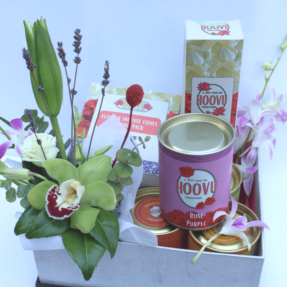 Holi Special Combo Flower Gift Box delivery in Bangalore