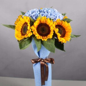 Cool Moment - Order Sunflower & Hydrangea | Juneflowers.com