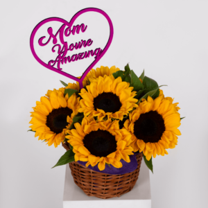 Summer's Promise - sunflower in Bangalore - flower gift basket - Order Now at June Flower