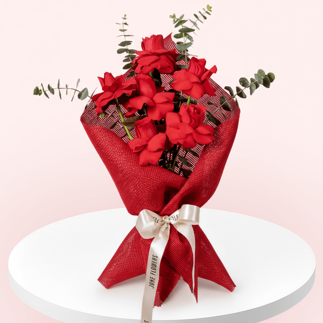 Enjoy the 6 red rose bouquets – Wrapped to Impress your dearest